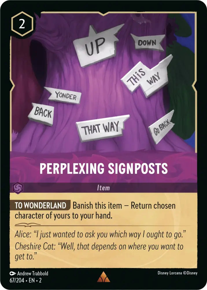 Perplexing Signposts (67/204) [Rise of the Floodborn] - Lorcana Single