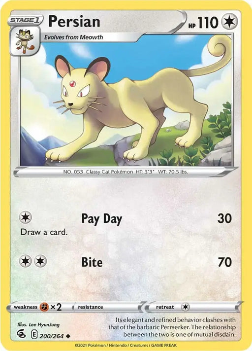 Persian (200/264) [Sword & Shield: Fusion Strike] - Pokemon Single