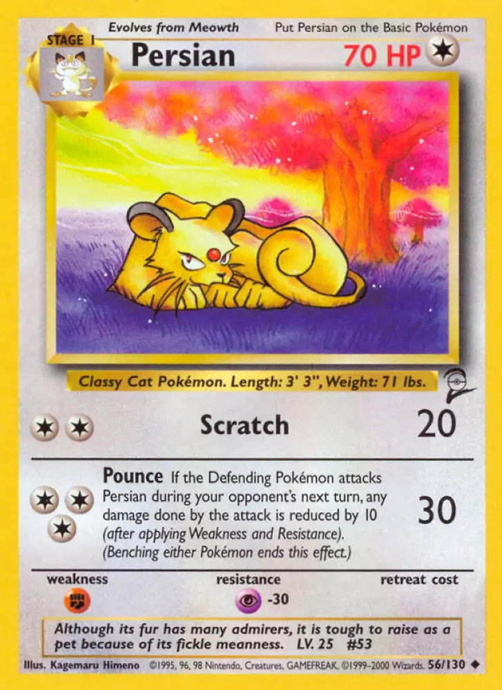 Persian (56/130) [Base Set 2] - Pokemon Single
