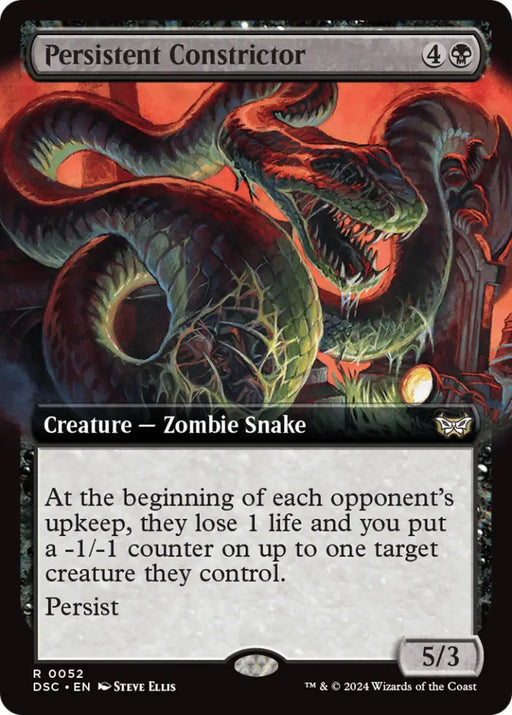 Persistent Constrictor (Extended Art) [Duskmourn: House of Horror Commander] - MTG Single