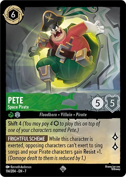 Pete - Space Pirate (114/204) [Archazia’s Island] - Lorcana Single
