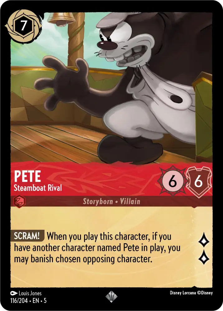 Pete - Steamboat Rival (116/204) [Shimmering Skies] - Lorcana Single
