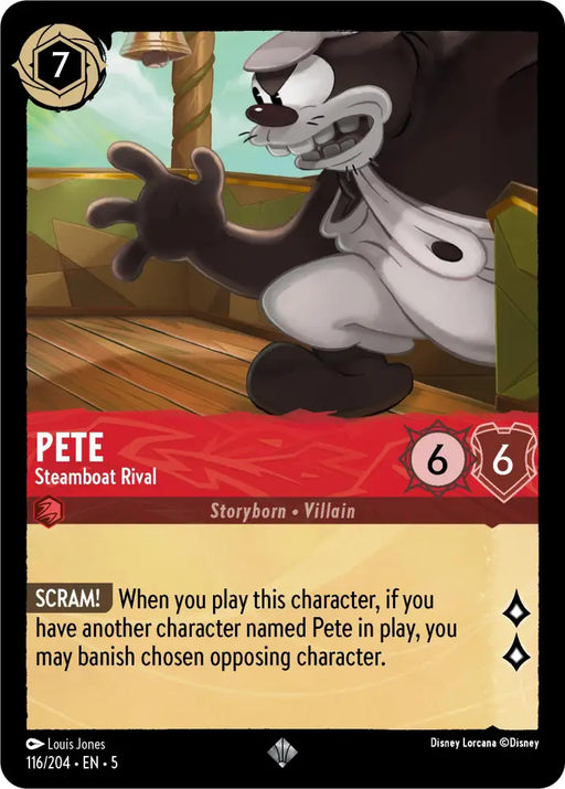 Pete - Steamboat Rival (116/204) [Shimmering Skies] - Lorcana Single