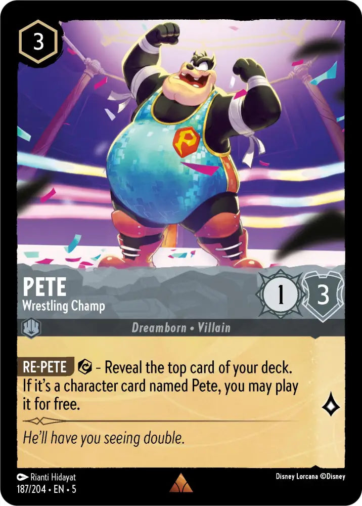 Pete - Wrestling Champ (187/204) [Shimmering Skies] - Lorcana Single