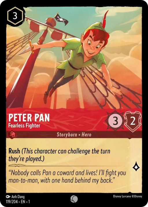 Peter Pan - Fearless Fighter (119/204) [The First Chapter] - Lorcana Single