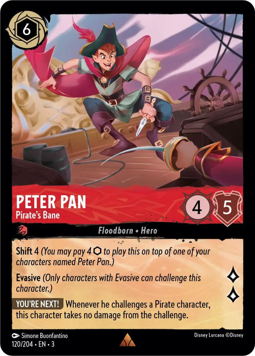Peter Pan - Pirate’s Bane (120/204) [Into the Inklands] - Lorcana Single