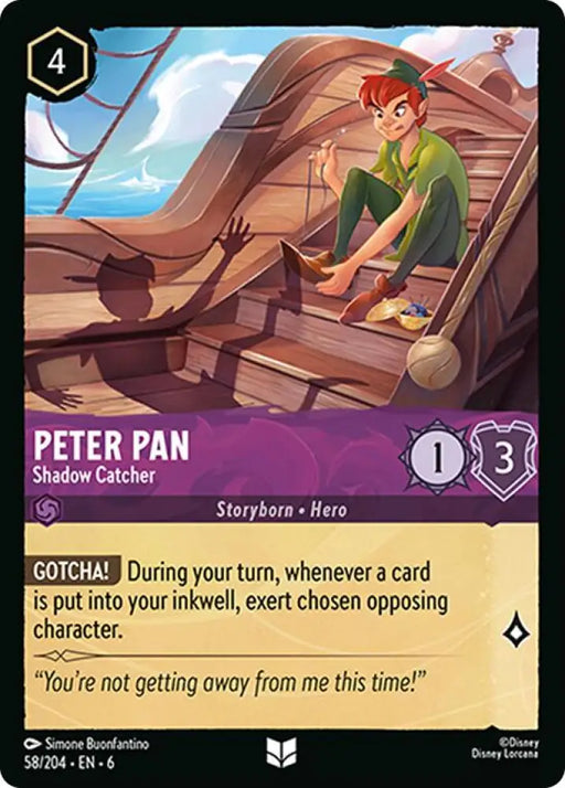 Peter Pan - Shadow Catcher (58/204) [Azurite Sea] - Lorcana Single