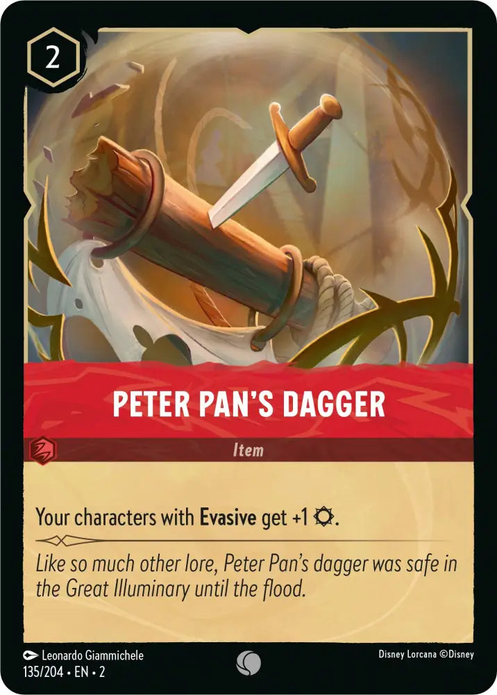 Peter Pan’s Dagger (135/204) [Rise of the Floodborn] - Lorcana Single