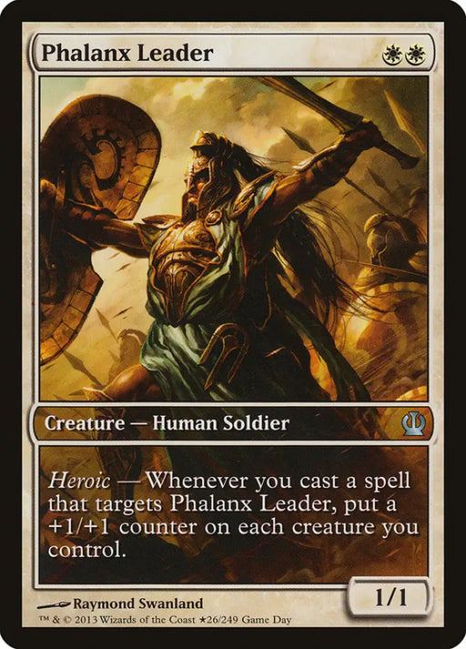 Phalanx Leader (Game Day) (Extended Art) [Theros Promos] - MTG Single