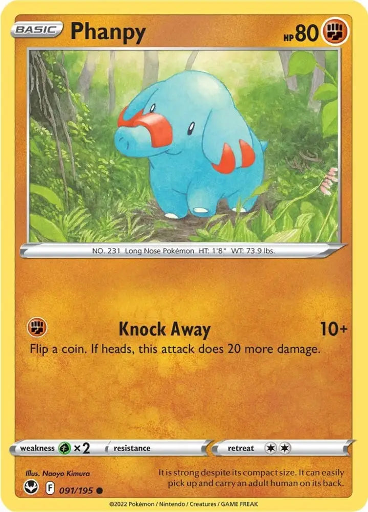 Phanpy (091/195) [Sword & Shield: Silver Tempest] - Pokemon Single