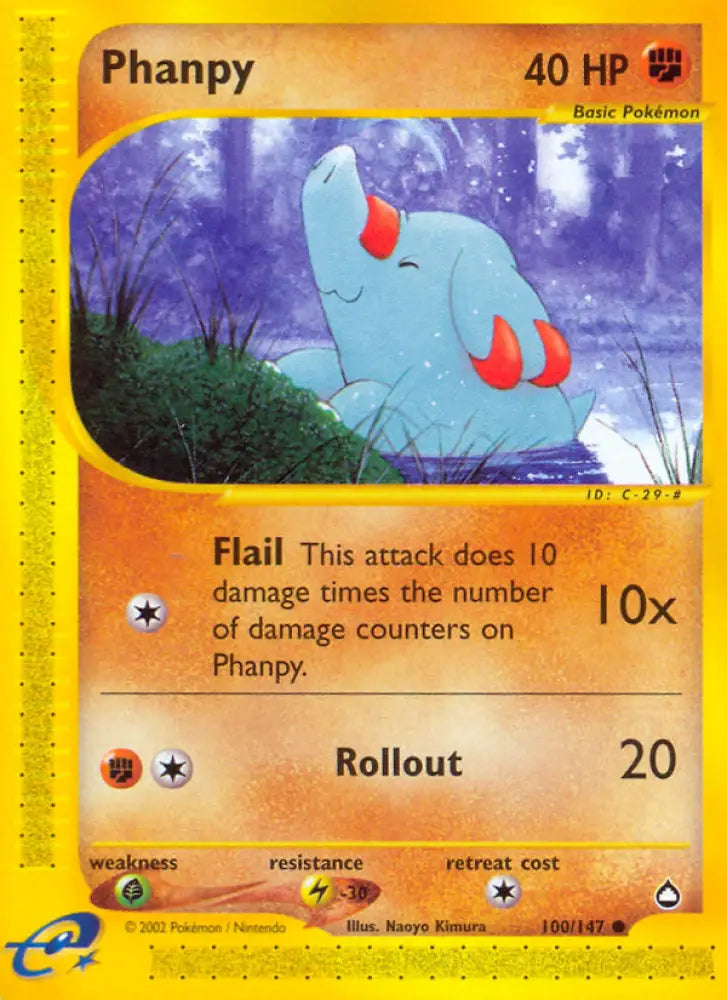Phanpy (100/147) [Aquapolis] - Pokemon Single