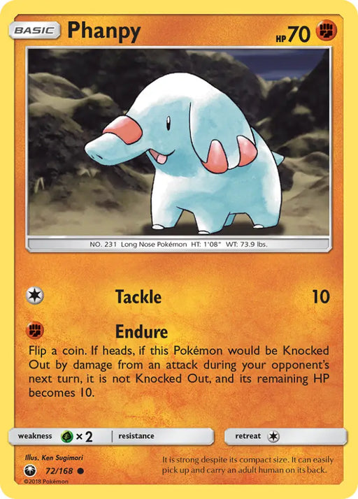 Phanpy (72/168) [Sun & Moon: Celestial Storm] - Pokemon Single