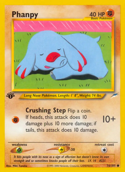 Phanpy (76/105) [Neo Destiny 1st Edition] - Pokemon Single