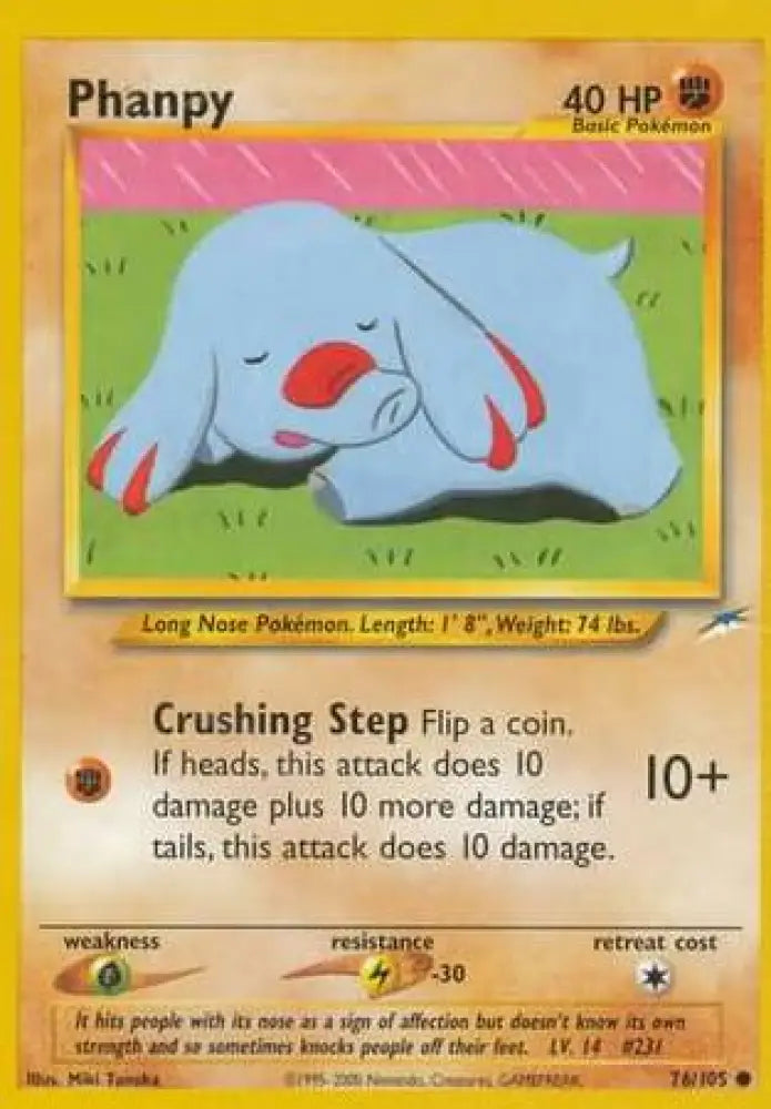 Phanpy (76/105) [Neo Destiny Unlimited] - Pokemon Single