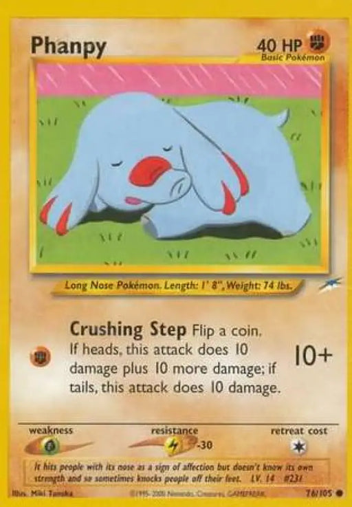 Phanpy (76/105) [Neo Destiny Unlimited] - Pokemon Single