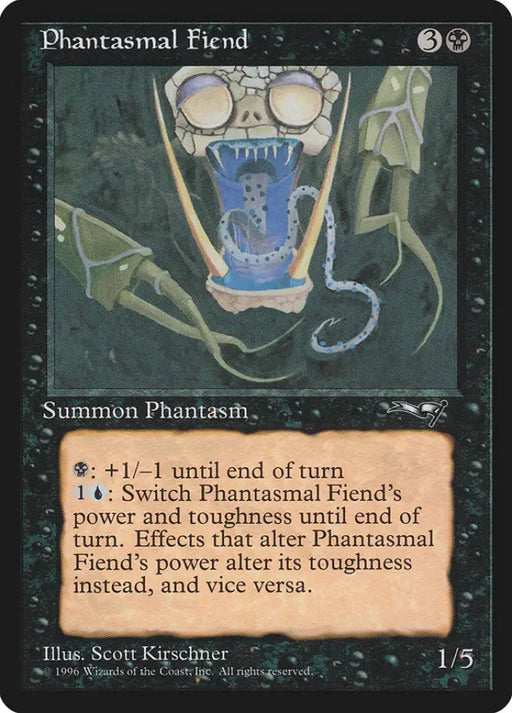 Phantasmal Fiend (Dark Green Background) [Alliances] - MTG Single