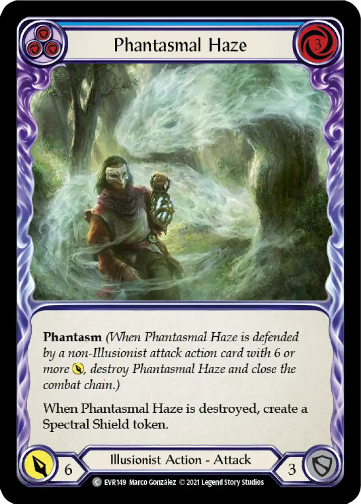 Phantasmal Haze (Blue) [Everfest] 1st Edition Normal - Flesh And Blood Single