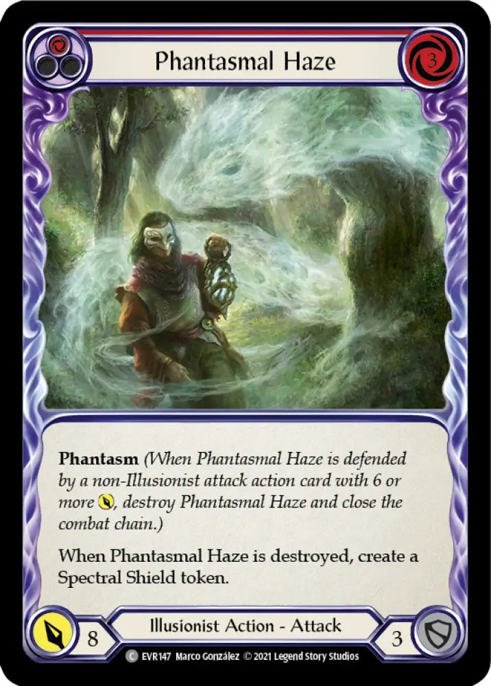 Phantasmal Haze (Red) [Everfest] 1st Edition Rainbow Foil - Flesh And Blood Single