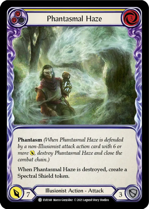 Phantasmal Haze (Yellow) [Everfest] 1st Edition Normal - Flesh And Blood Single