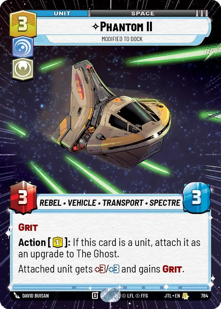 Phantom II - Modified to Dock (Hyperspace Foil) (784) [Jump to Lightspeed] - Star Wars: Unlimited Single