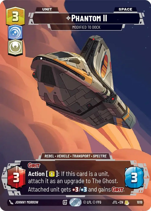 Phantom II - Modified to Dock (Prestige) (1019) [Jump to Lightspeed] - Star Wars: Unlimited Single