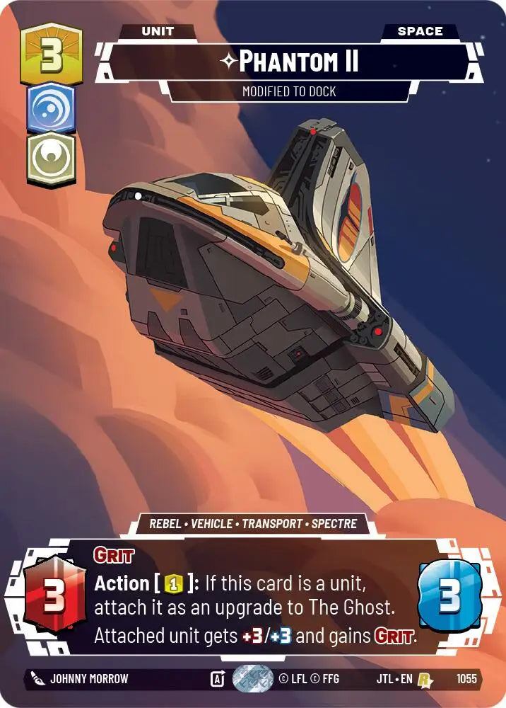 Phantom II - Modified to Dock (Prestige Foil) (1055) [Jump to Lightspeed] - Star Wars: Unlimited Single