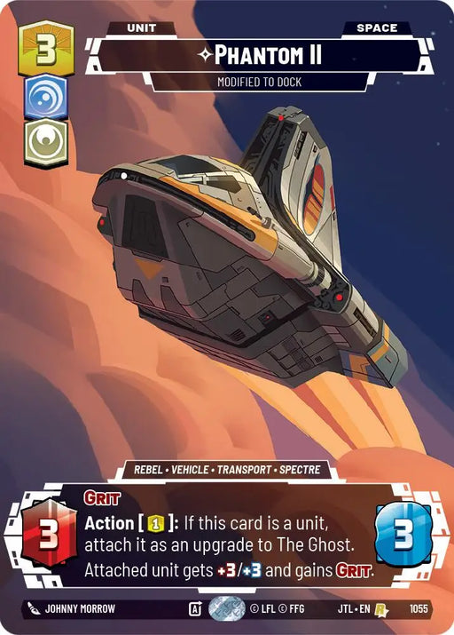Phantom II - Modified to Dock (Prestige Foil) (1055) [Jump to Lightspeed] - Star Wars: Unlimited Single