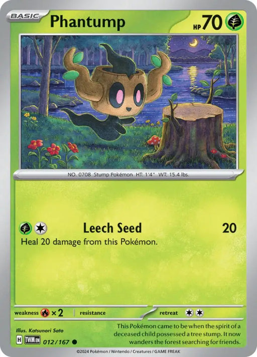 Phantump (012/167) [Scarlet & Violet: Twilight Masquerade] - Pokemon Single