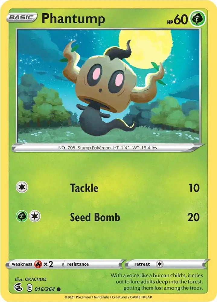 Phantump (016/264) [Sword & Shield: Fusion Strike] - Pokemon Single