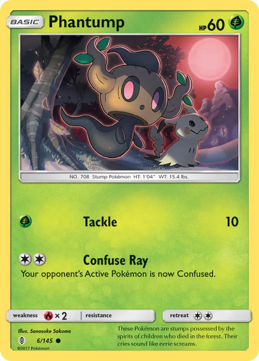 Phantump (6/145) [Sun & Moon: Guardians Rising] - Pokemon Single