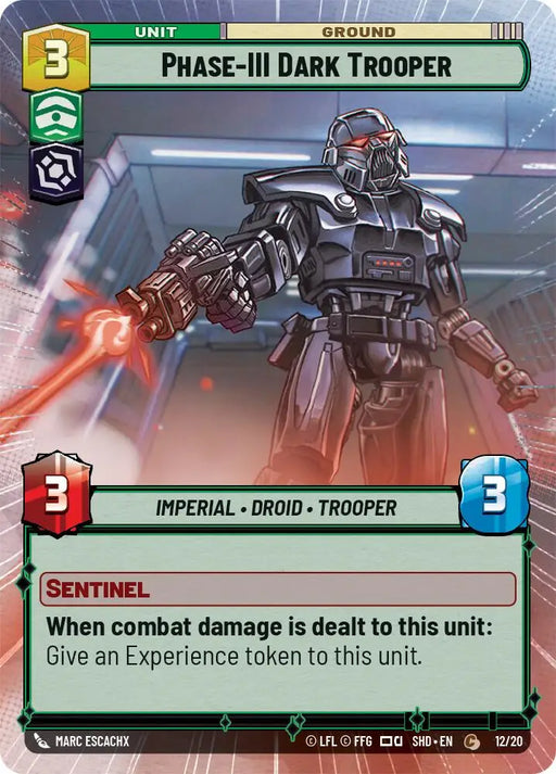 Phase-III Dark Trooper (Hyperspace) (12/20) [Shadows of the Galaxy: Weekly Play] - Star Wars: Unlimited Single