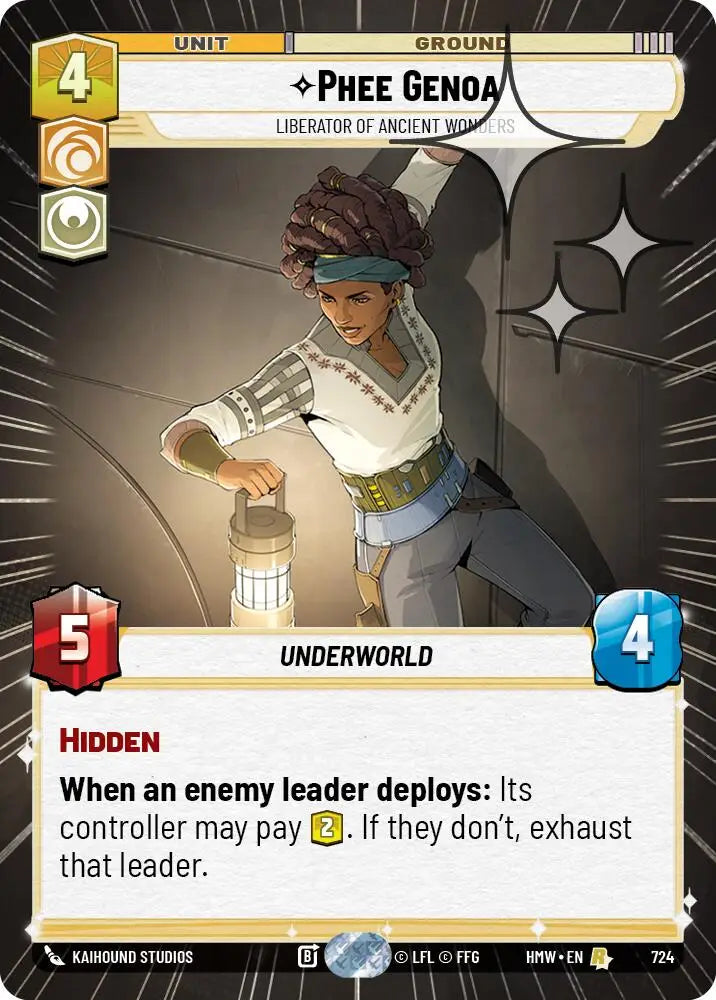 Phee Genoa - Liberator of Ancient Wonders (Hyperspace Foil) (724) [Homeworlds]