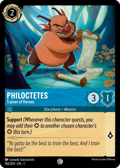 Philoctetes - Trainer of Heroes (156/204) [The First Chapter] - Lorcana Single