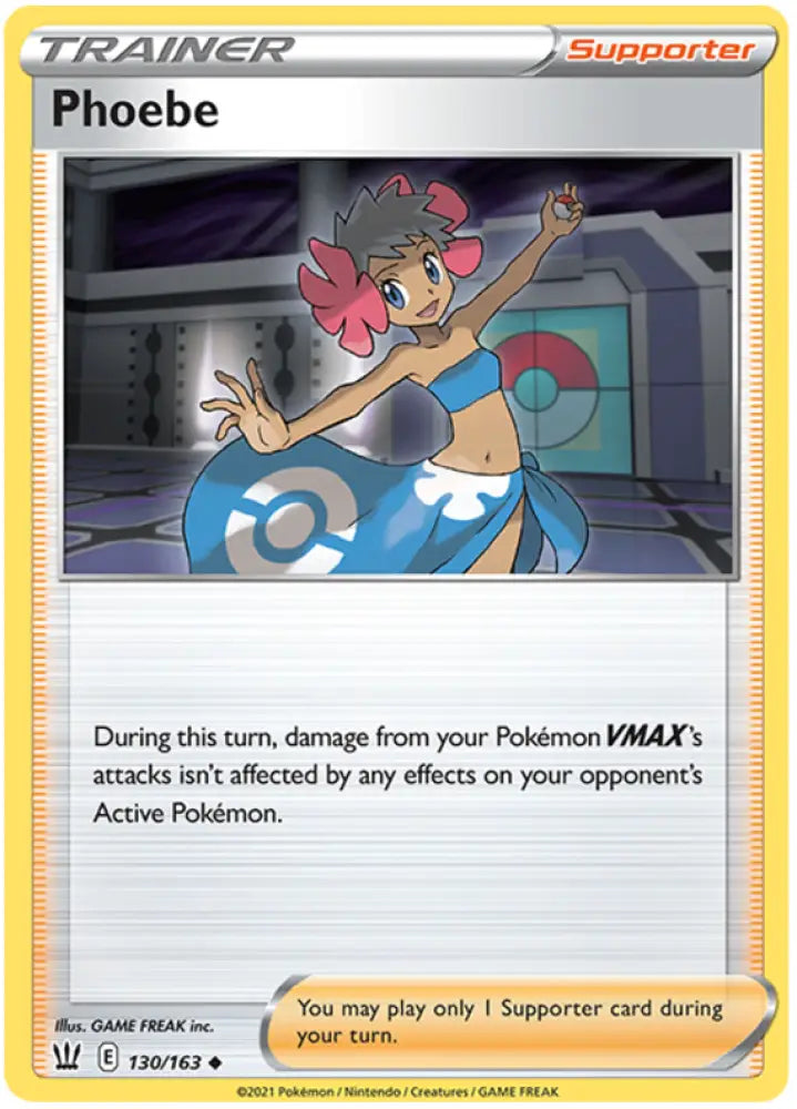 Phoebe (130/163) [Sword & Shield: Battle Styles] - Pokemon Single