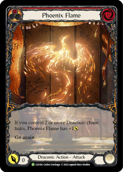 Phoenix Flame [LGS104] (Promo) Rainbow Foil - Flesh And Blood Single