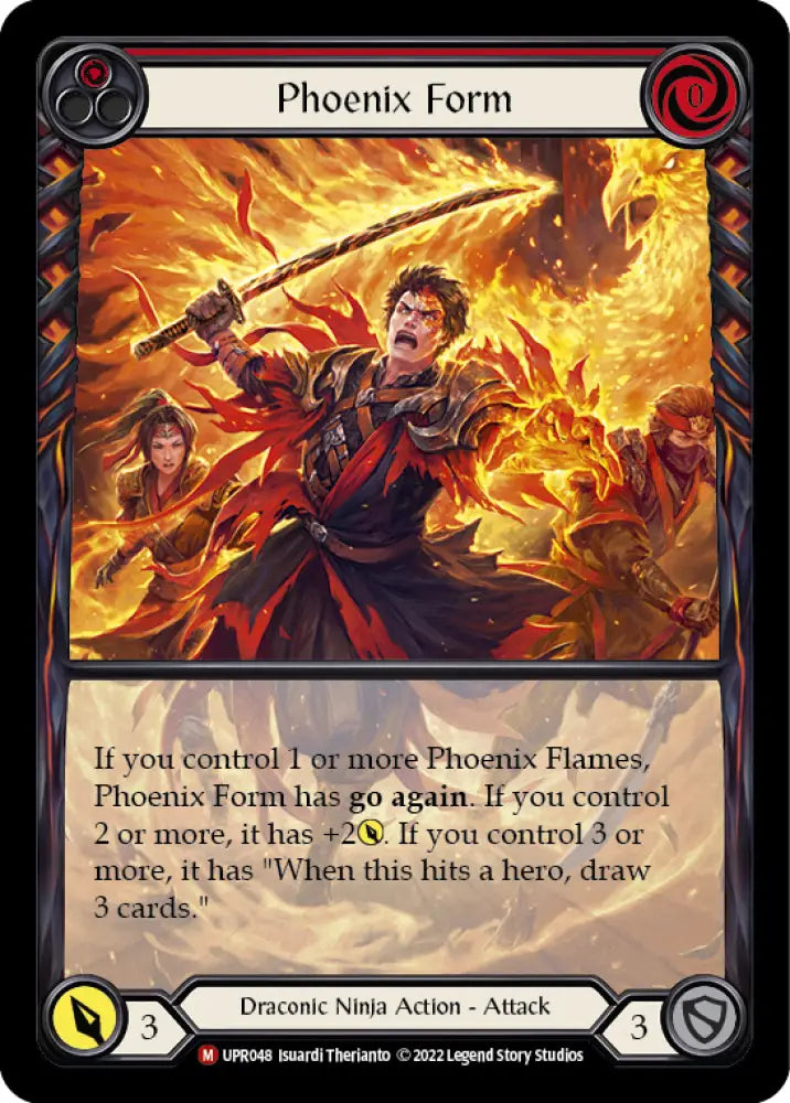 Phoenix Form (Extended Art) [Uprising] Rainbow Foil - Flesh And Blood Single