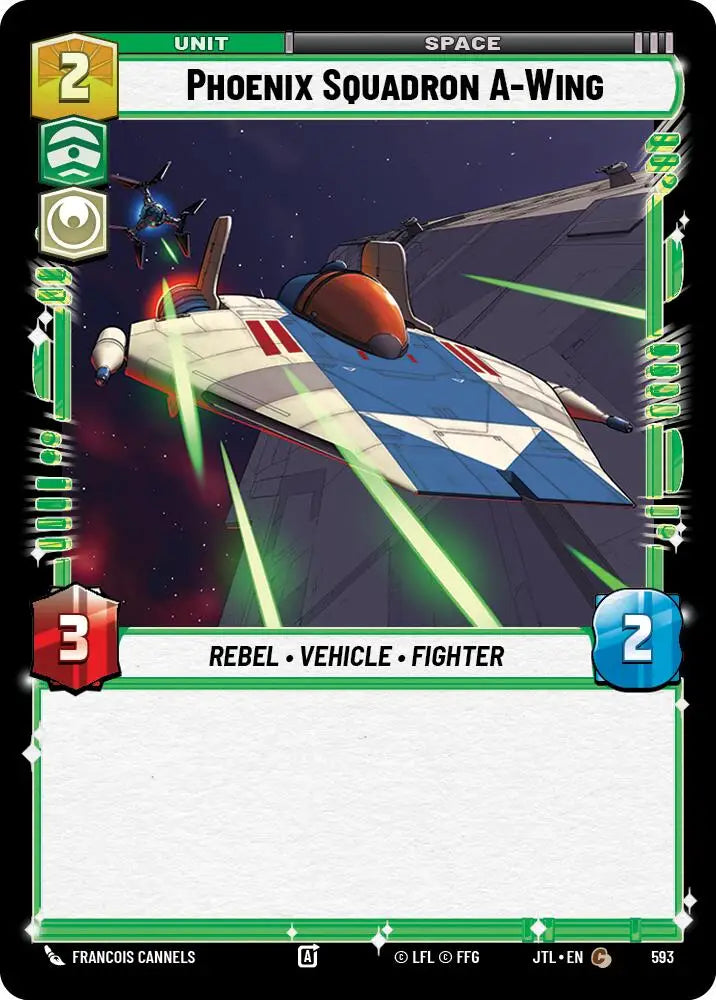 Phoenix Squadron A-Wing (Foil) (593) [Jump to Lightspeed] - Star Wars: Unlimited Single