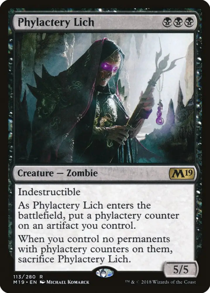 Phylactery Lich [Core Set 2019] - MTG Single