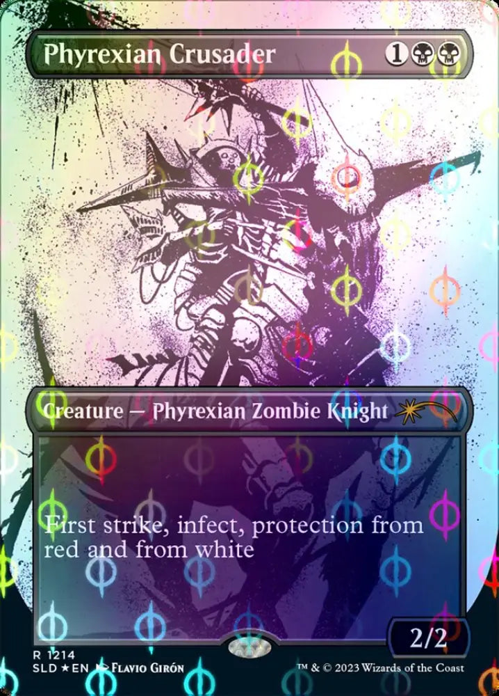 Phyrexian Crusader (Borderless Ichor Step-and-Compleat Foil) [Secret Lair Drop Series] - MTG Single