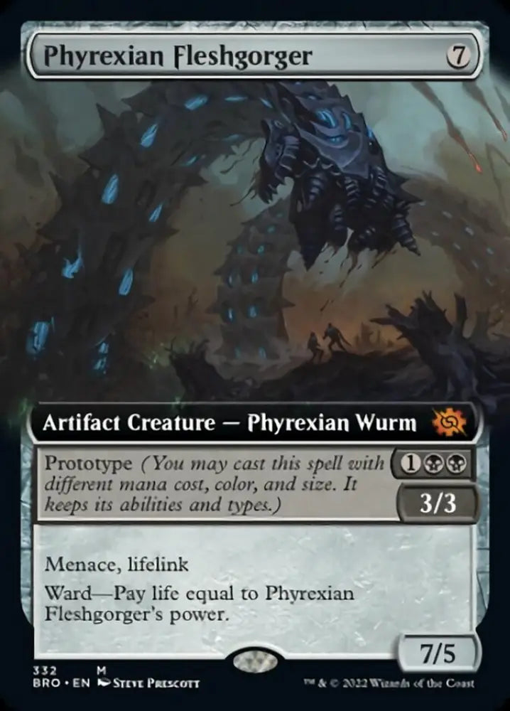 Phyrexian Fleshgorger (Extended Art) [The Brothers’ War] - MTG Single