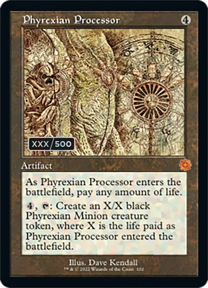 Phyrexian Processor (Retro Schematic) (Serialized) [The Brothers’ War Retro Artifacts] - MTG Single