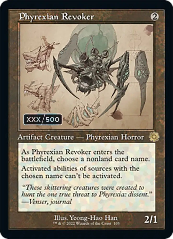 Phyrexian Revoker (Retro Schematic) (Serialized) [The Brothers’ War Retro Artifacts] - MTG Single