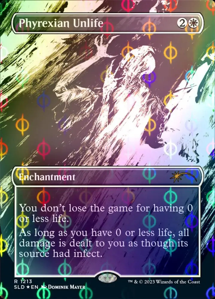 Phyrexian Unlife (Borderless Ichor Step-and-Compleat Foil) [Secret Lair Drop Series] - MTG Single