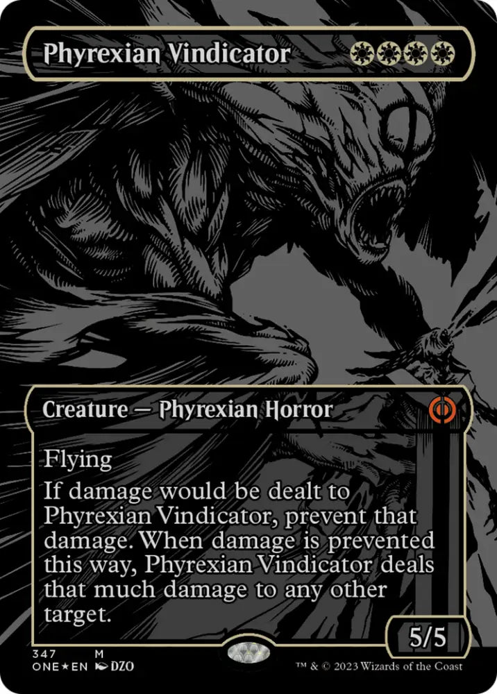 Phyrexian Vindicator (Oil Slick Raised Foil) [Phyrexia: All Will Be One] - MTG Single