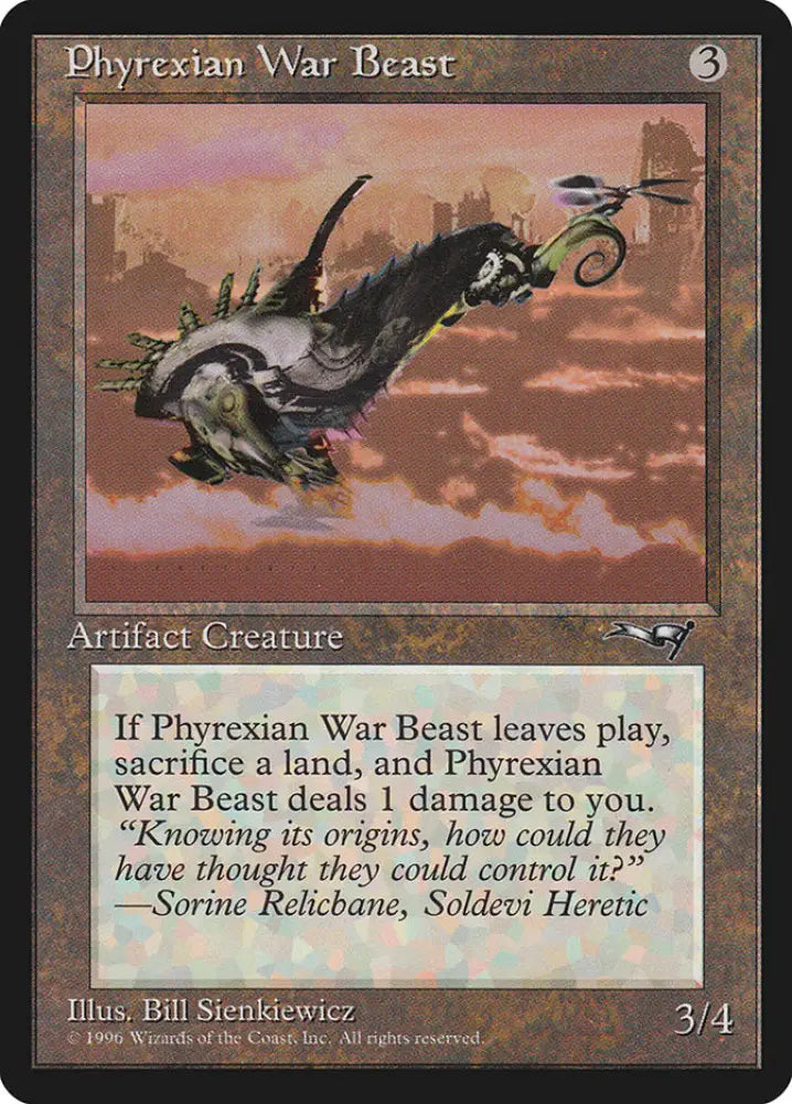 Phyrexian War Beast (Signature on Left) [Alliances] - MTG Single