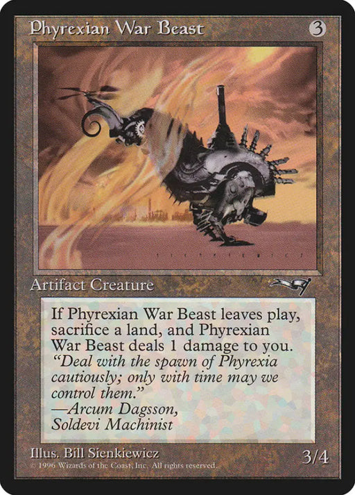 Phyrexian War Beast (Signature on Right) [Alliances] - MTG Single