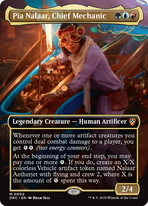 Pia Nalaar Chief Mechanic (Borderless) [Aetherdrift Commander] - MTG Single