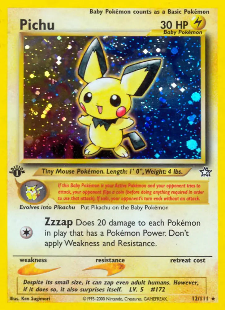 Pichu (12/111) [Neo Genesis 1st Edition] - Pokemon Single