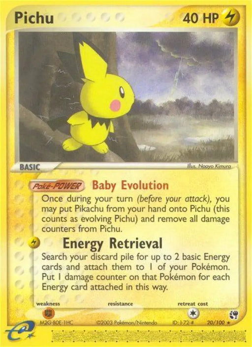 Pichu (20/100) [EX: Sandstorm] - Pokemon Single