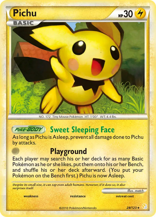 Pichu (28/123) [HeartGold & SoulSilver: Base Set] - Pokemon Single